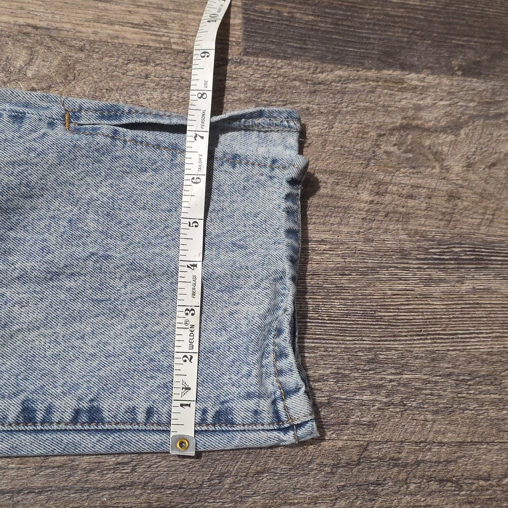 Nasty Gal Mom Jeans Women's Size 8 Distressed Slit Ankle Light Wash Relaxed - Picture 9 of 10